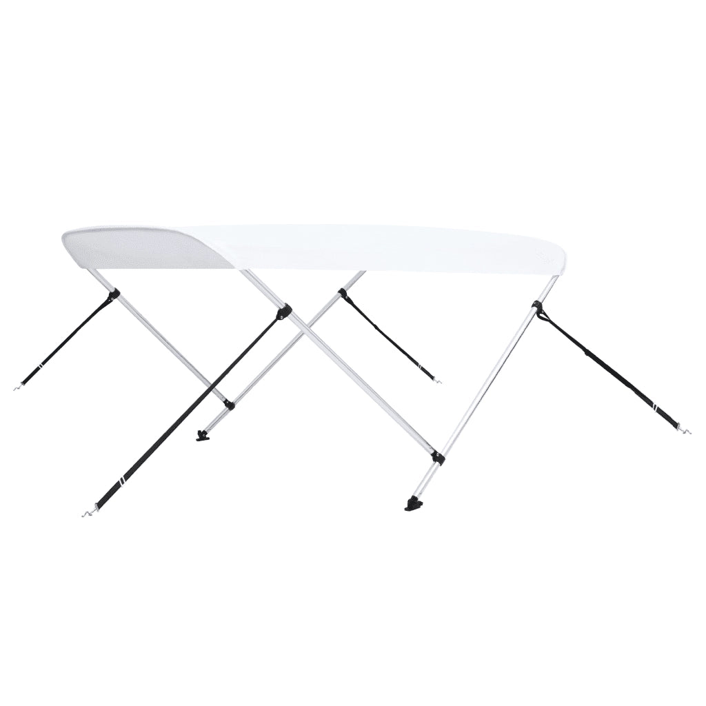Bimini di Prua con Tendalino a 2 Archi Bianco 180x130x110 cm cod mxl 60360