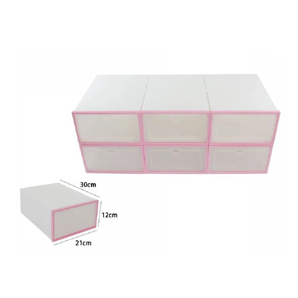 Trade Shop - Organizer Portascarpe A Cubi 6 Scomparti 6 Paia Box Contenitore Scarpiera 70519 -