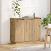 Mobile con LED in Rovere Artigianale 90x32x75 cm in Legno Ingegnerizzato