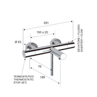Miscelatore termostatico esterno vascasenza kit doccia - serie elegance