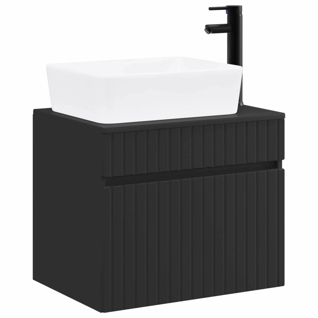 Set di mobili per il bagno Nero Legno ingegnerizzato 3404301