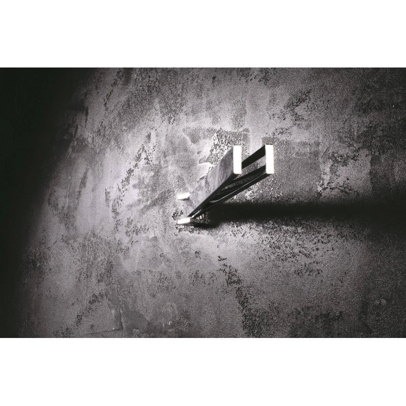Portasciugamani a parete doppio girevole in ottone cromato 42 x5,5 x4 cm