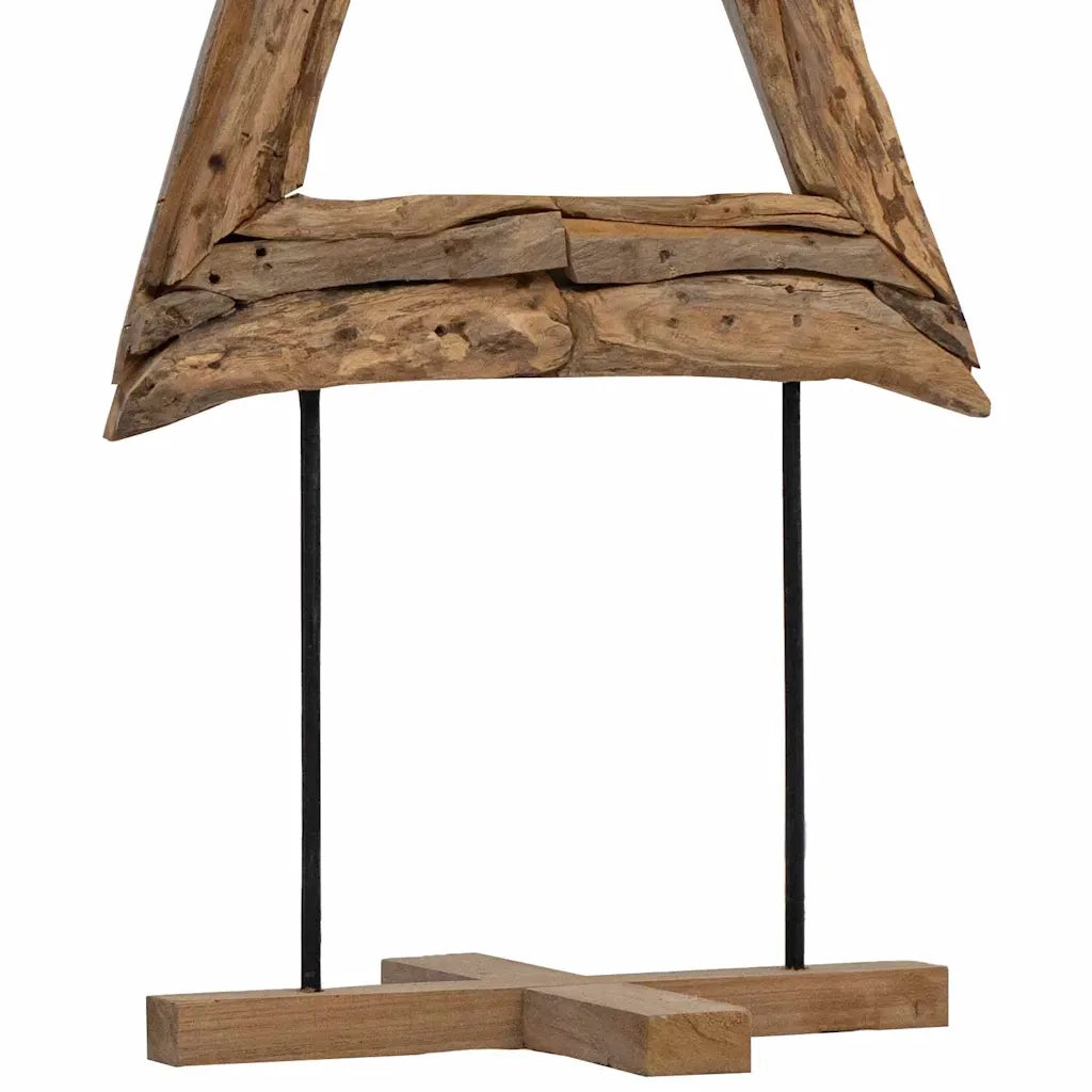 Albero di Natale | Decorazioni natalizie Marrone 90 cm Legno massello di teak