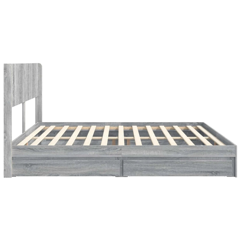 Letto da camera | Struttura del letto con stoccaggio e testata 3 pcs