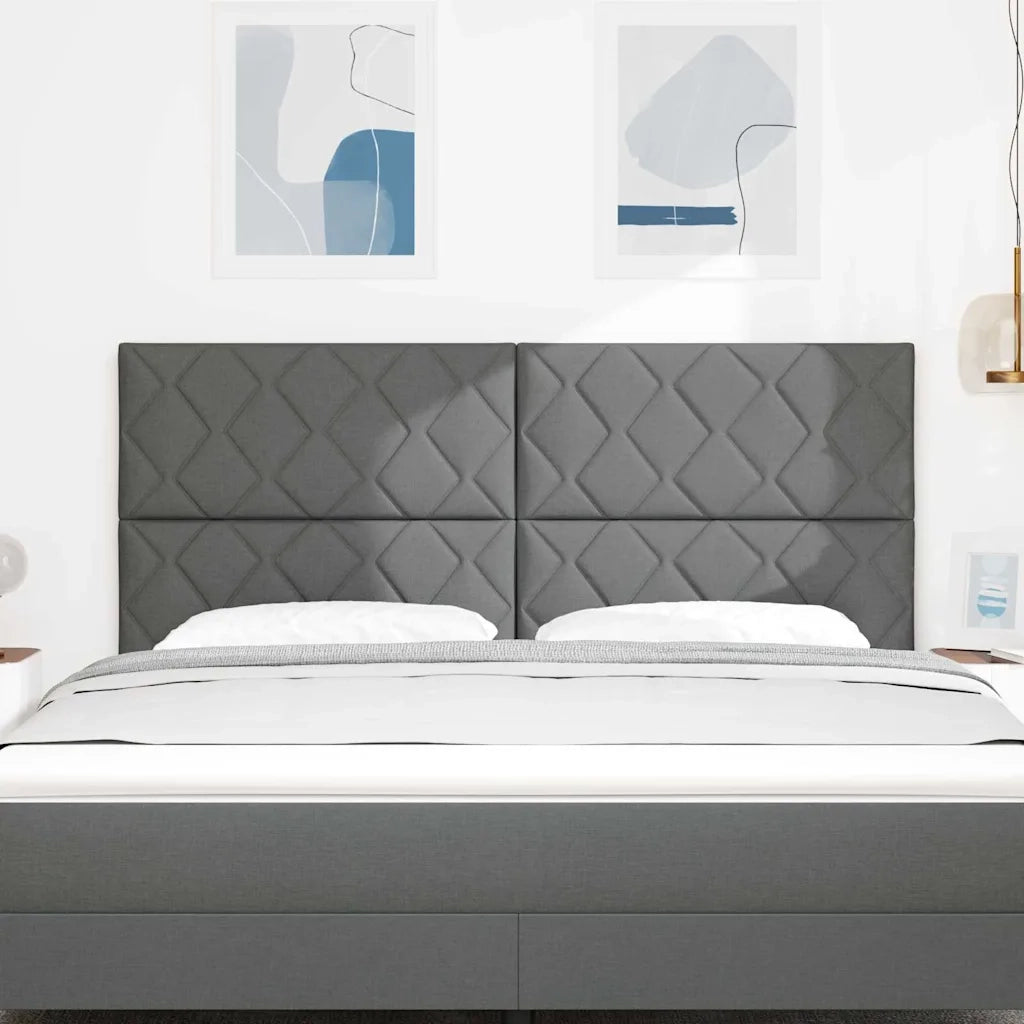 Testiera con testiera Grigio scuro 180 cm Pelle Sintetica 3337939