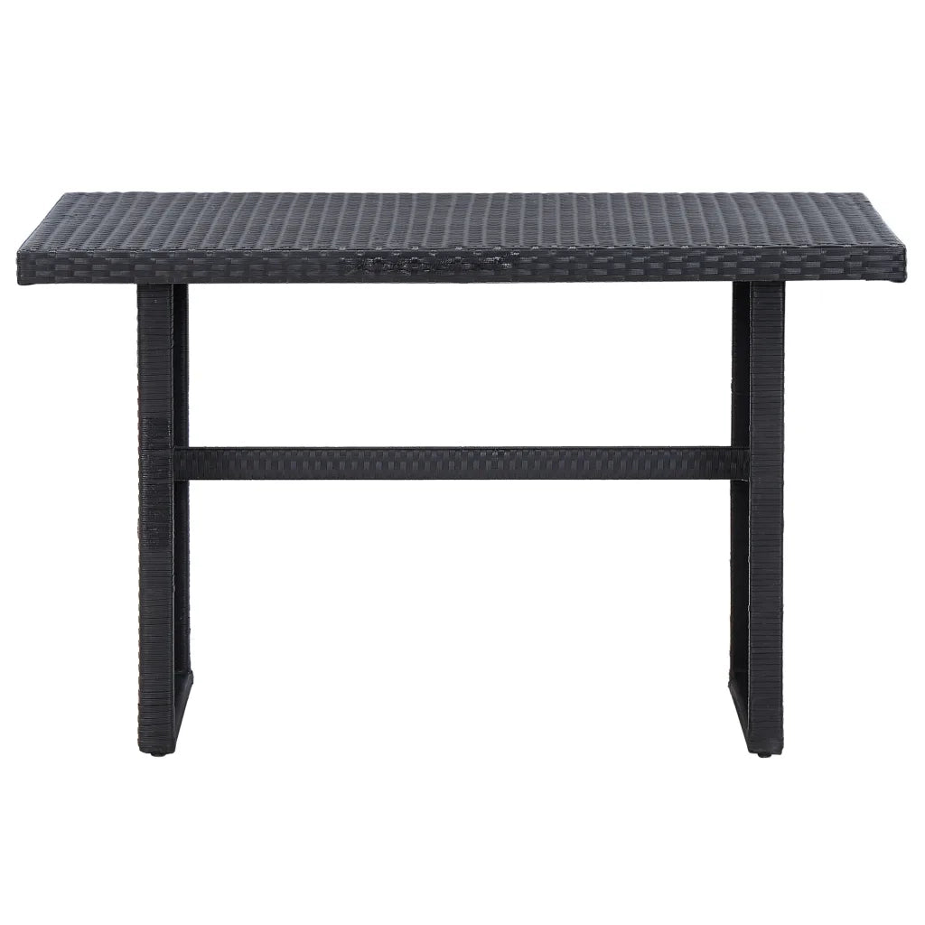 Set Divani da Giardino 3 pz con Cuscini in Polyrattan Nero 46397