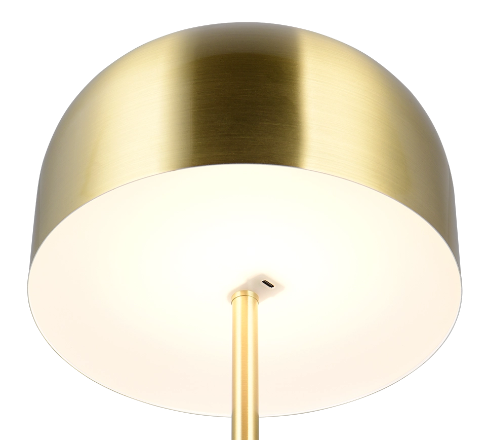 Piantana LED ricaricabile, metallo, ottone, H 147 cm, Jeff