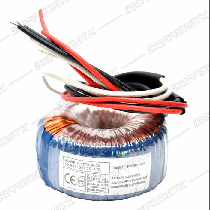 TRASFORMATORE PER UNIK2 PRASTEL 0-230V - 0-20V 40VA 121989 RICAMBIO