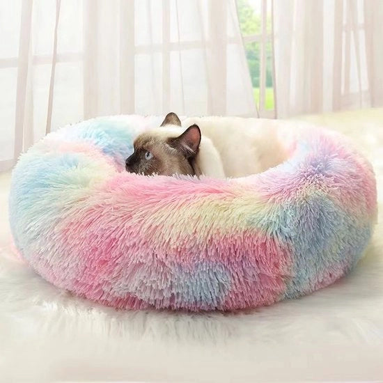 Letto per gatti per interni, 60 cm letto per cani piccoli e grandi, letto per cani lavabile per cuccioli e gattini con fondo antiscivolo