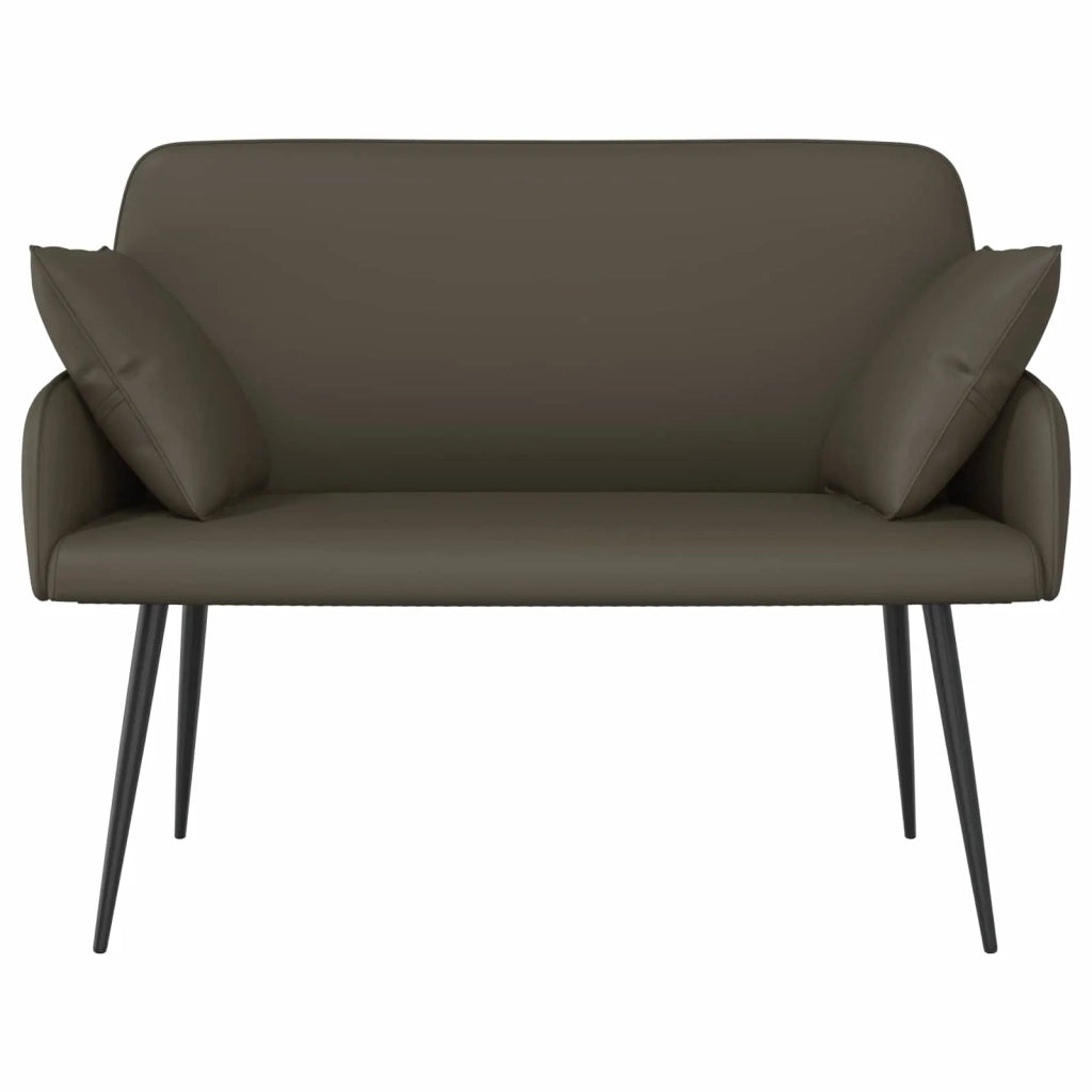 Divano a 2 posti con gambe in metallo 2 posto Grigio Similpelle 42051010