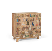 Cassettiera realizzata in legno di mango naturale
