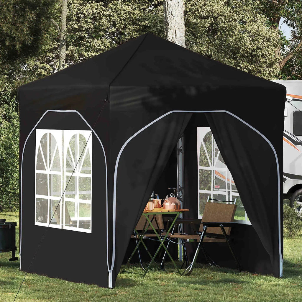 Tenda per feste a pop-up-Gazebo 192 x 192 x 245 cm Nero 208298
