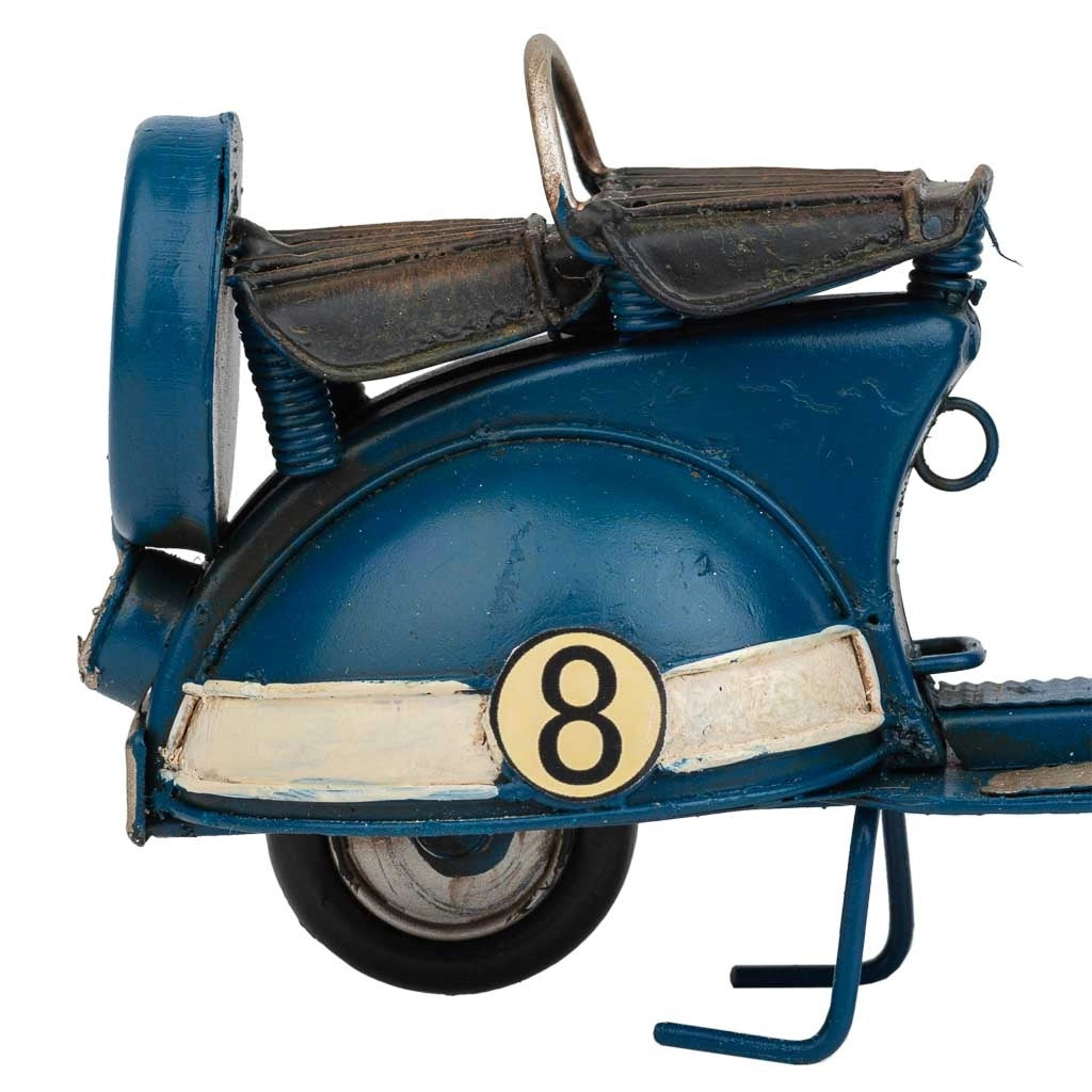 Moto in metallo blu 17x7x11h