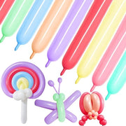 Ballooncini Premium - 100 pezzi Colorati Pastello Lunghe per Modellismo Animali di Rotazione - Decorazioni Matrimonio Festa di Compleanno