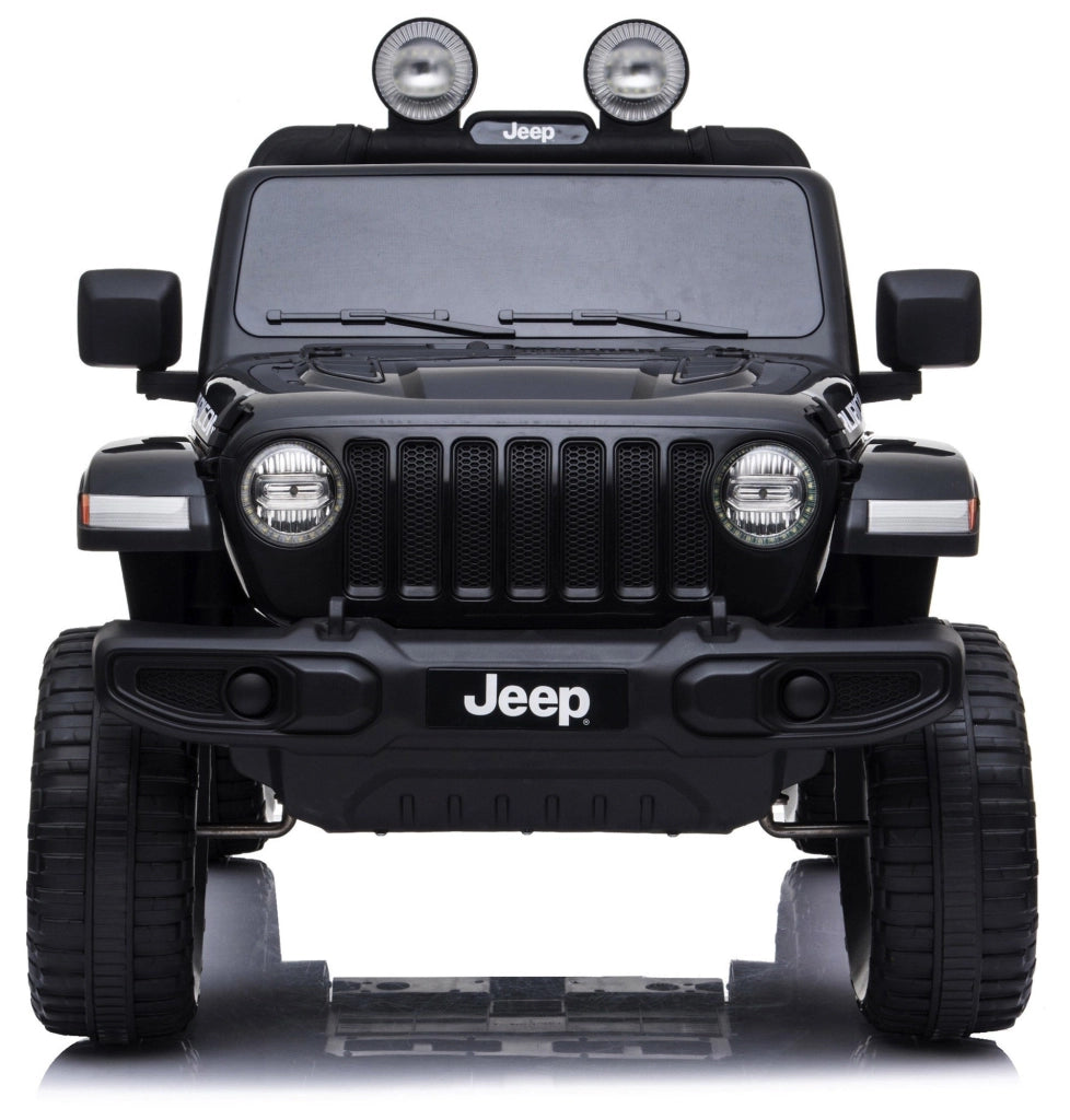 Macchina Elettrica per Bambini 12V 2 Posti con Licenza Jeep Wrangler Rubicon Nera
