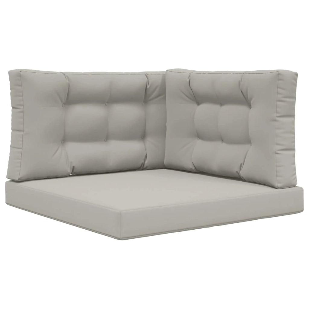 Cuscino per divano da esterno 3 pcs Grigio Poliestere