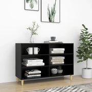 Credenza-Buffet-Armadio da cucina Nera 103,5x35x70 cm in Legno Multistrato 749377