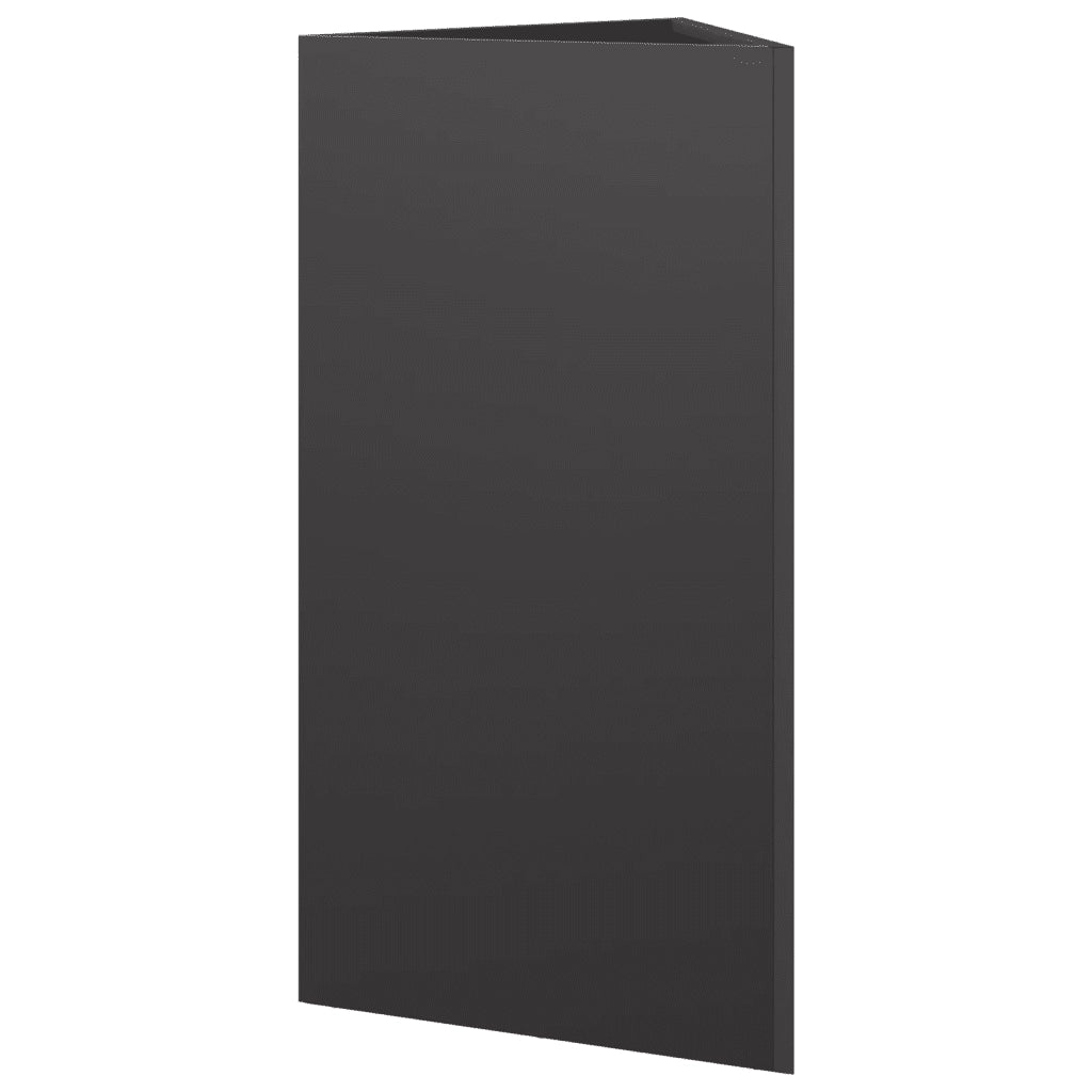Fioriere da Giardino 2 pz Nere Triangolari 40x34,5x75cm Acciaio 851158