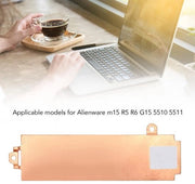 Copertura di raffreddamento per SSD M.2 2280 con chiusura per Dell Alienware M15 R5 R6 G15 5510 5511 - Copertura di raffreddamento in alluminio per disco rigido.
