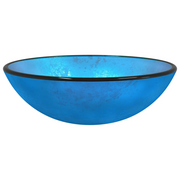 Lavandino in Vetro Temperato 42x14 cm Blu CFW6273871
