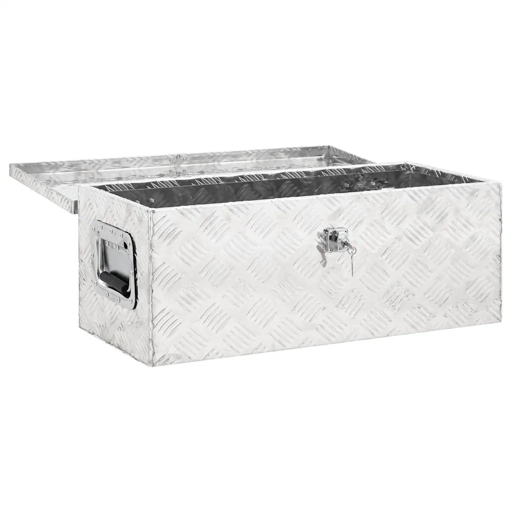 Contenitore Portaoggetti Argento 70x31x27 cm in Alluminio CFW3234204