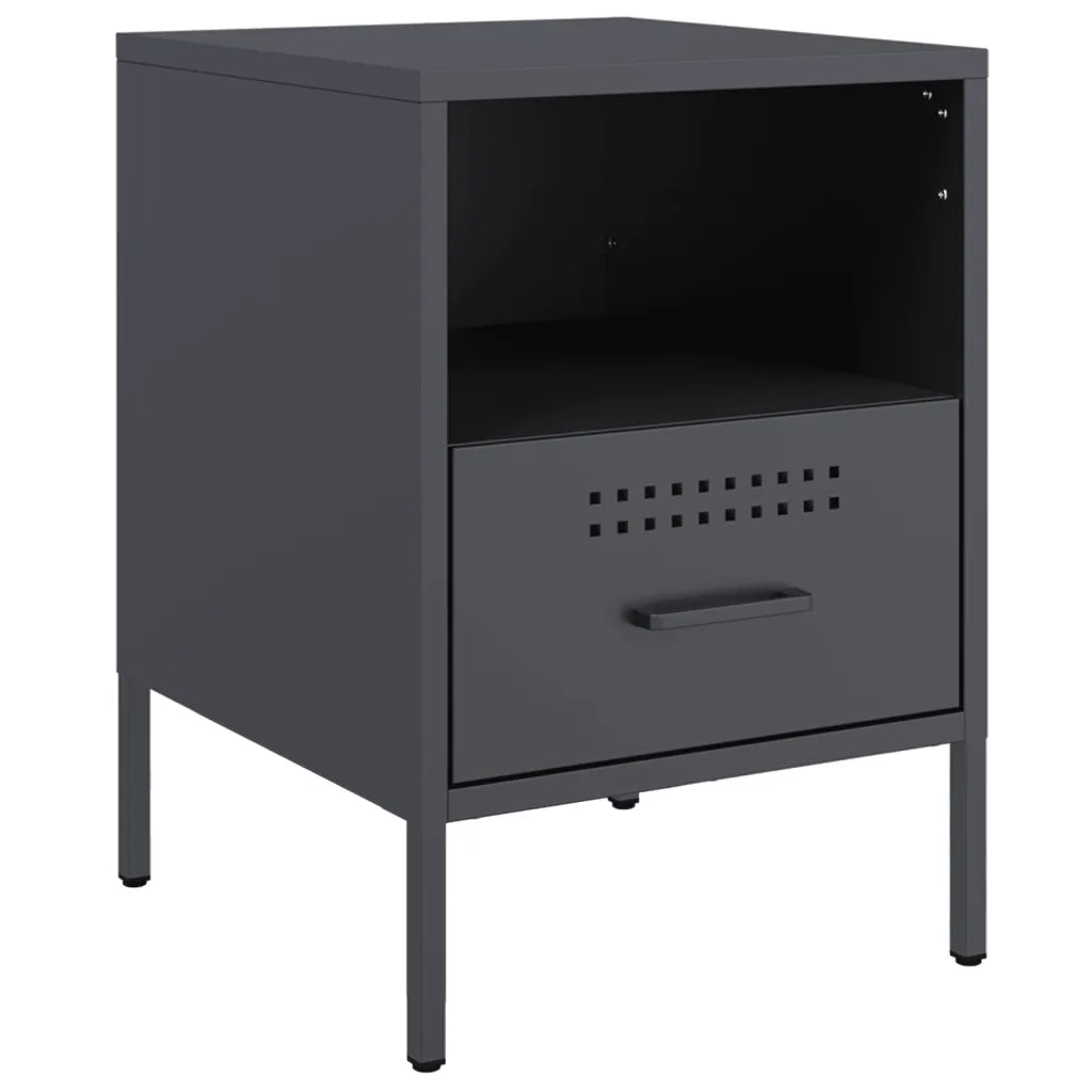 Comodini 2 pz Antracite 36x39x50,5 cm in Acciaio 843059