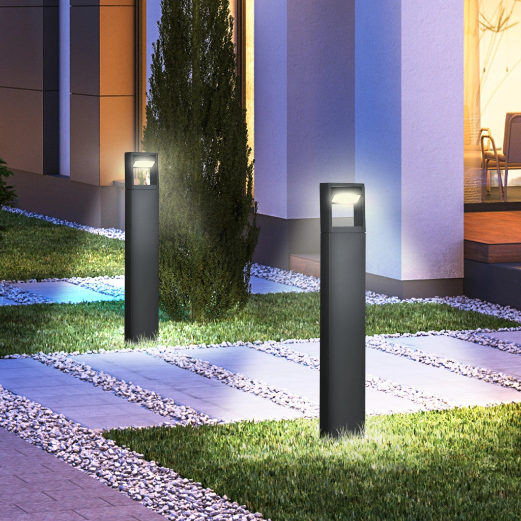 Lampada da Giardino ¨C Minimal ¨C Grigio Scuro 16x5x90 cm