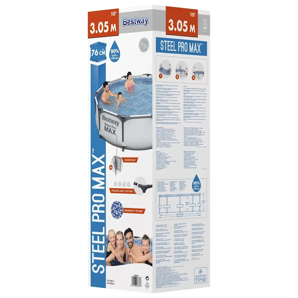 Bestway Set Piscina Steel Pro MAX 305x76 cm 3202537