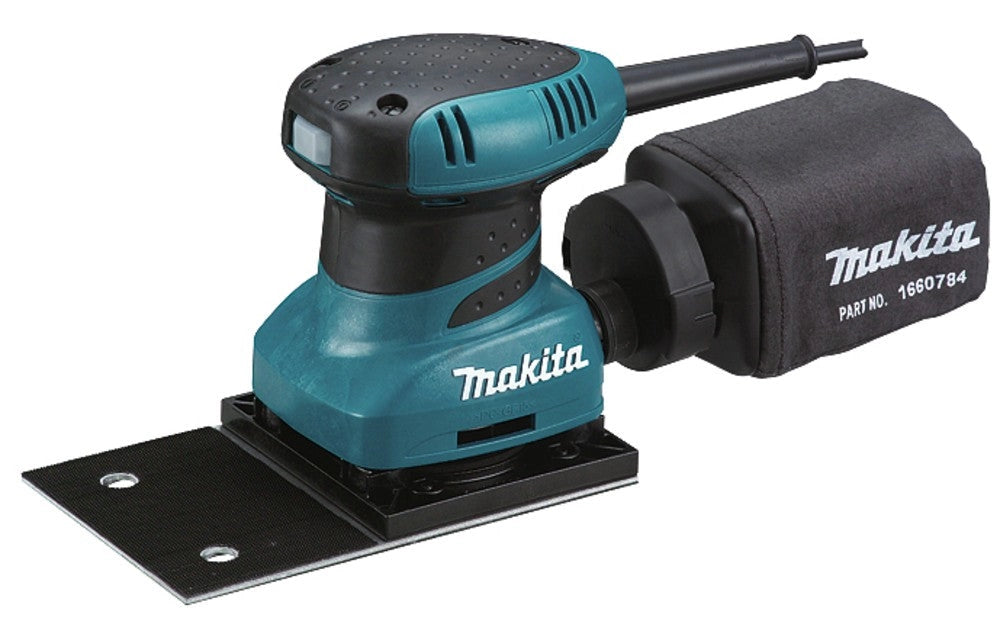 Levigatrice orbitale Makita 200W con pattino rettangolare in alluminio - BO4566