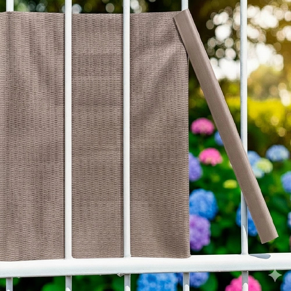 Striscia Banda Frangivista Fasce PVC Rotolo Schermo Privacy Recinzione Balcone Cancello - Tortora