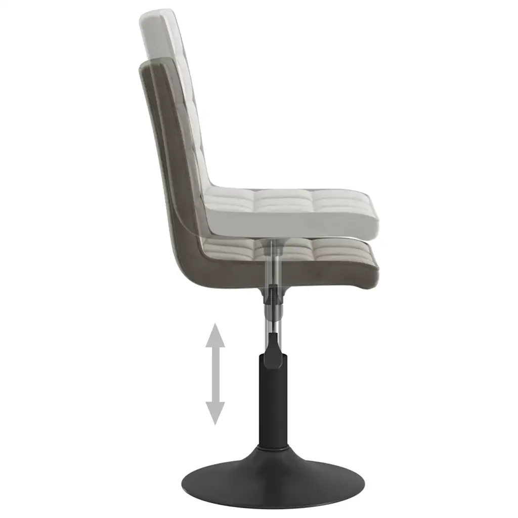 Sedie da Pranzo Girevoli 4 pz Grigio Scuro in Velluto 3089290