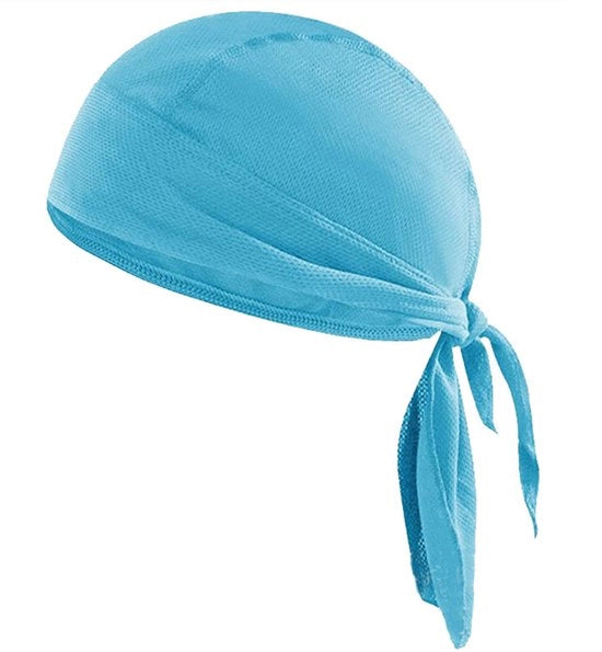 Cappello da Ciclista Assorbente di Sudore Cappello per la Testa Cappello con Finitura Liscia per Uomini Ciclisti e Motociclisti - Blu Celeste