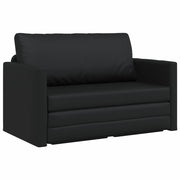 Divano letto | Sof¨¤ letto | Letto singolo Nero 124 x 71 x 78 cm Pelle Artificiale