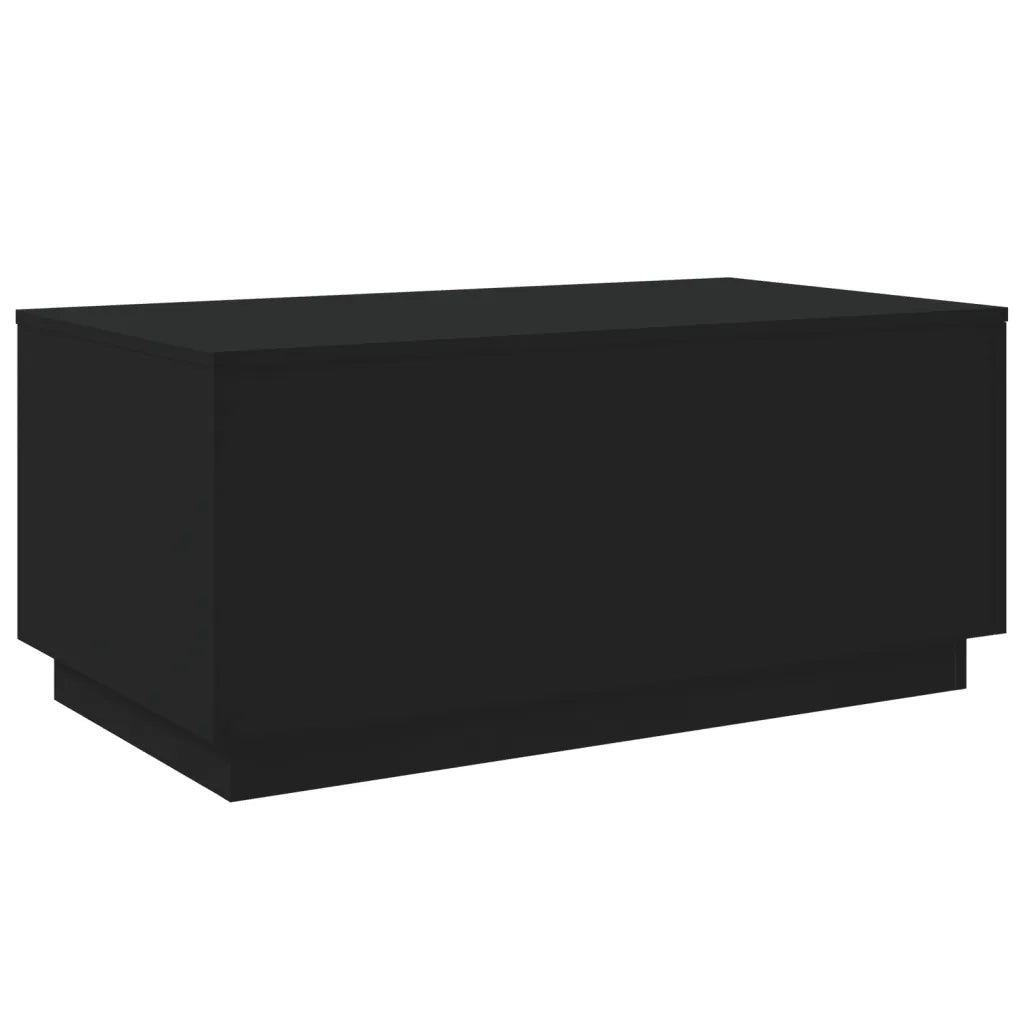 Tavolino da Soggiorno con Luci LED Nero 90x50x40 cm 839876
