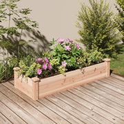 Fioriera Rialzata da Giardino-Vaso da Esterno-Fioriera Elevata Fodera 120x45x25cm Massello Abete