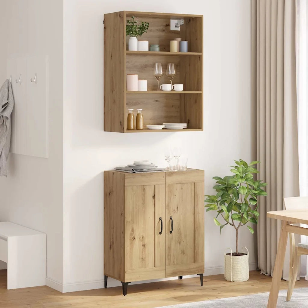 Credenza 2 pz rovere artigianale 69,5 x 34 x 180 cm 3403590