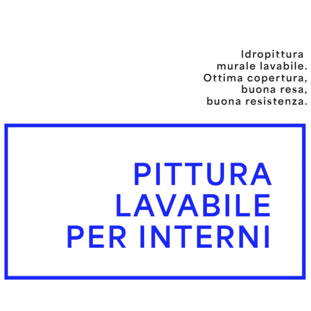 Idropittura lavabile elevata copertura opaca bianca muri soffitti interni *** formato 13 lt, confezione 1