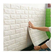 Trade Shop - Set 2 Pannelli Muro 3d Adesivo Parete Piastrelle Mattonelle Bianco Pannello 62684 -