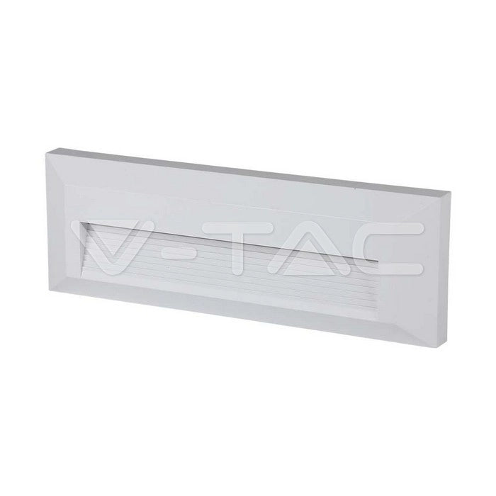 SEGNAPASSO RETTANGOLARE V-TAC VT-1162 PUNTO LUCE LED SMD 3W  A PARETE IP65 BIANCO - SKU-211326 - V-TAC
