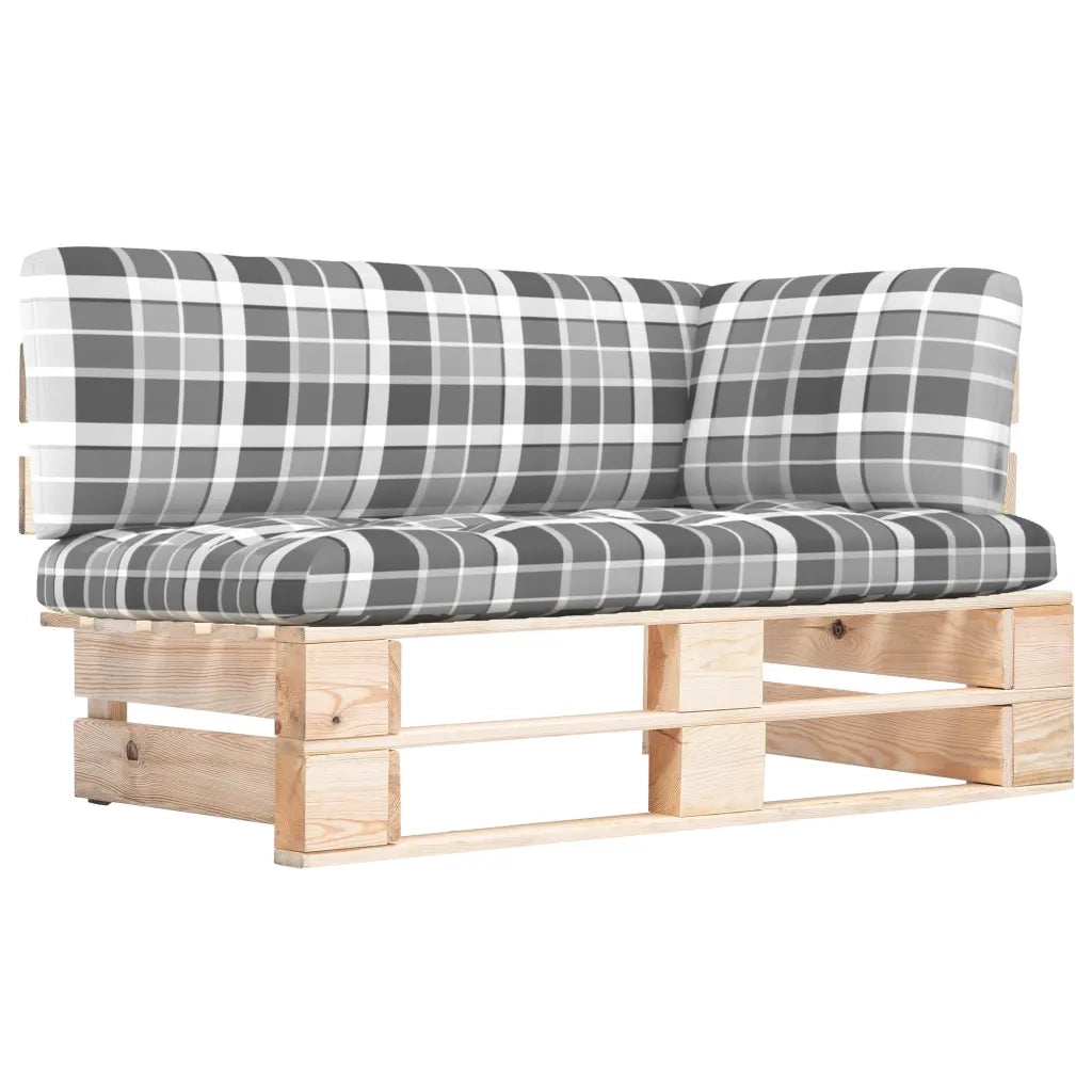 Divano Angolare da Giardino su Pallet Legno di Pino Impregnato cod mxl 55747