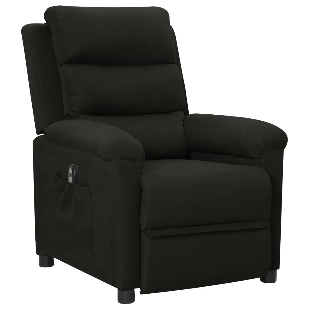 Poltrona | Sedia Relax Elettrica Reclinabile Nera in Tessuto