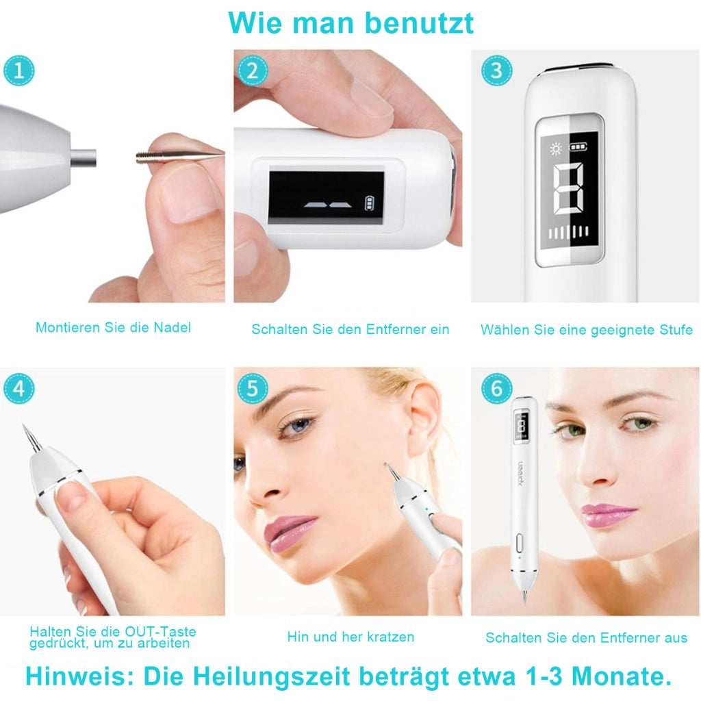 Strumento cosmetico laser bianco con LCD e 8 livelli