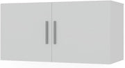 Modulo aggiuntivo Ingo, Bianco, 80 x 40 cm con 2 porte, adatto per l'ampliamento di armadi multifunzione