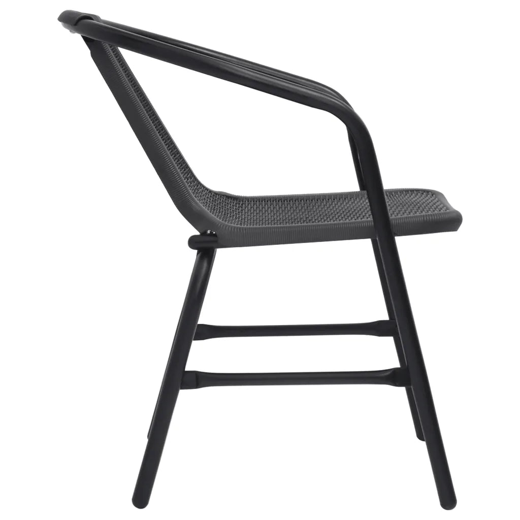 Sedie da Giardino 6 pz in Plastica Rattan e Acciaio 110 kg 3107704