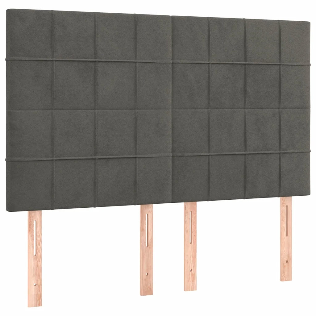 Giroletto senza Materasso Grigio Scuro 140x190 cm Velluto 3125752