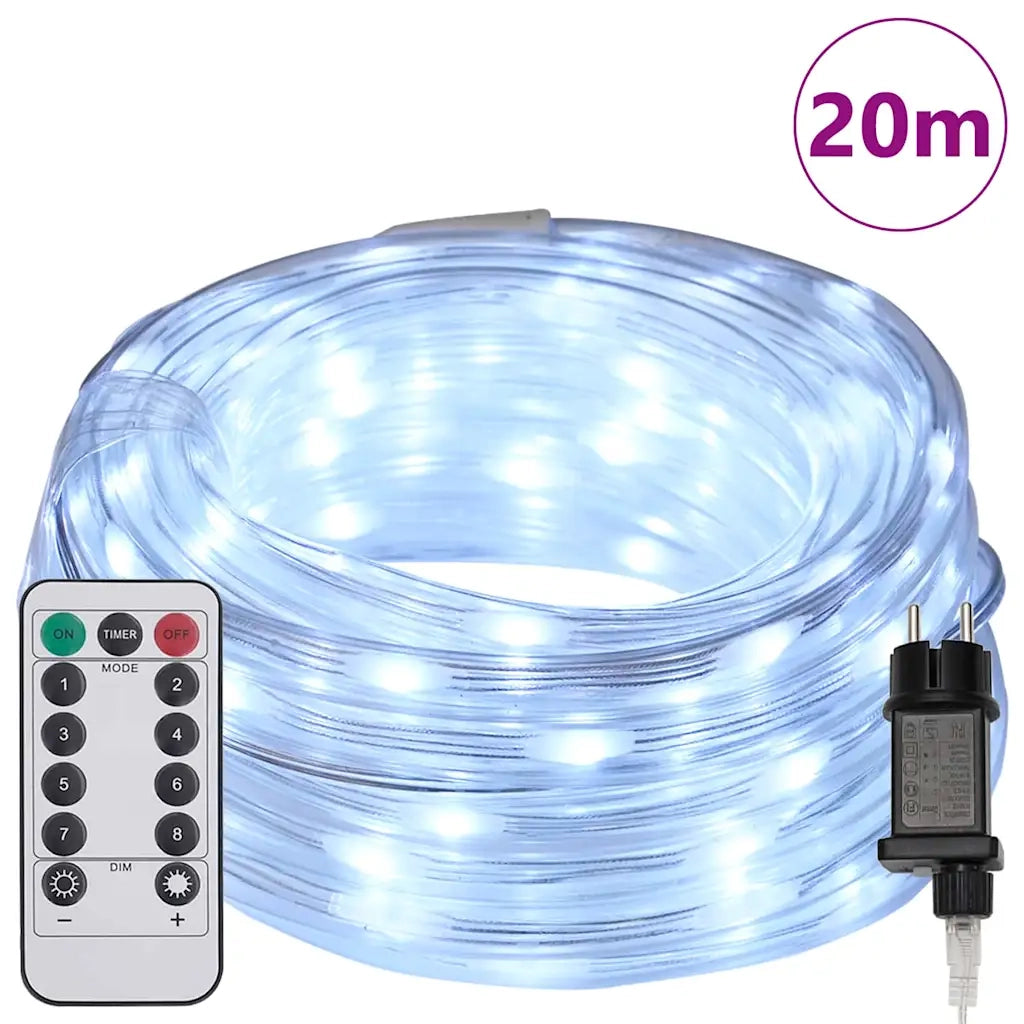 Luce a corda con 480 LED Bianco Freddo 20 m PVC