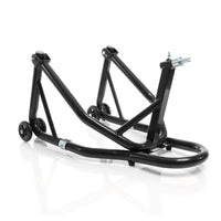 Cavalletto alzamoto anteriore sotto canotto, con rotelle e 5 adattatori sterzo 13-18 mm