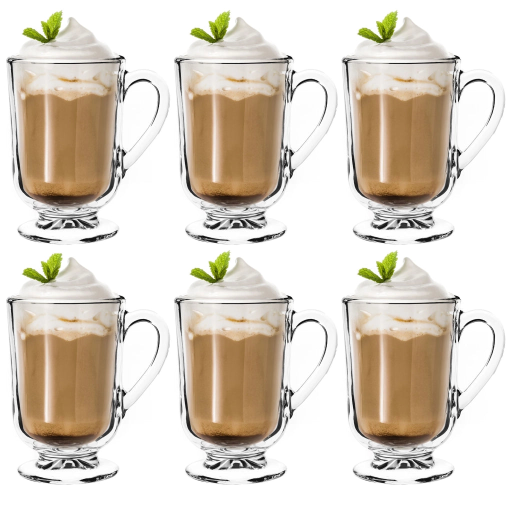 Set di 6 bicchieri KADAX per caffè, tè, latte macchiato, succhi di frutta e altre bevande.