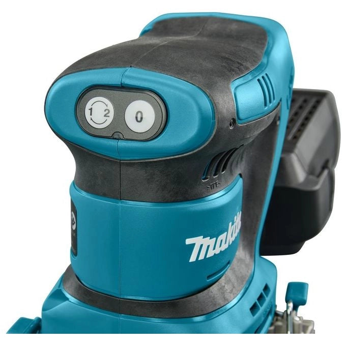 Makita DBO484Z Levigatrice Orbitale a Batteria 18 V 11000-14000 OPM con Velocita' Regolabile e Sistema Velcro colore Nero Blu