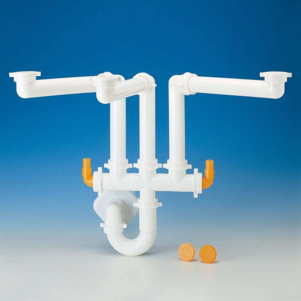 Sifone spazio 3 tubo ottone d40 bianco lira 9.1273.04